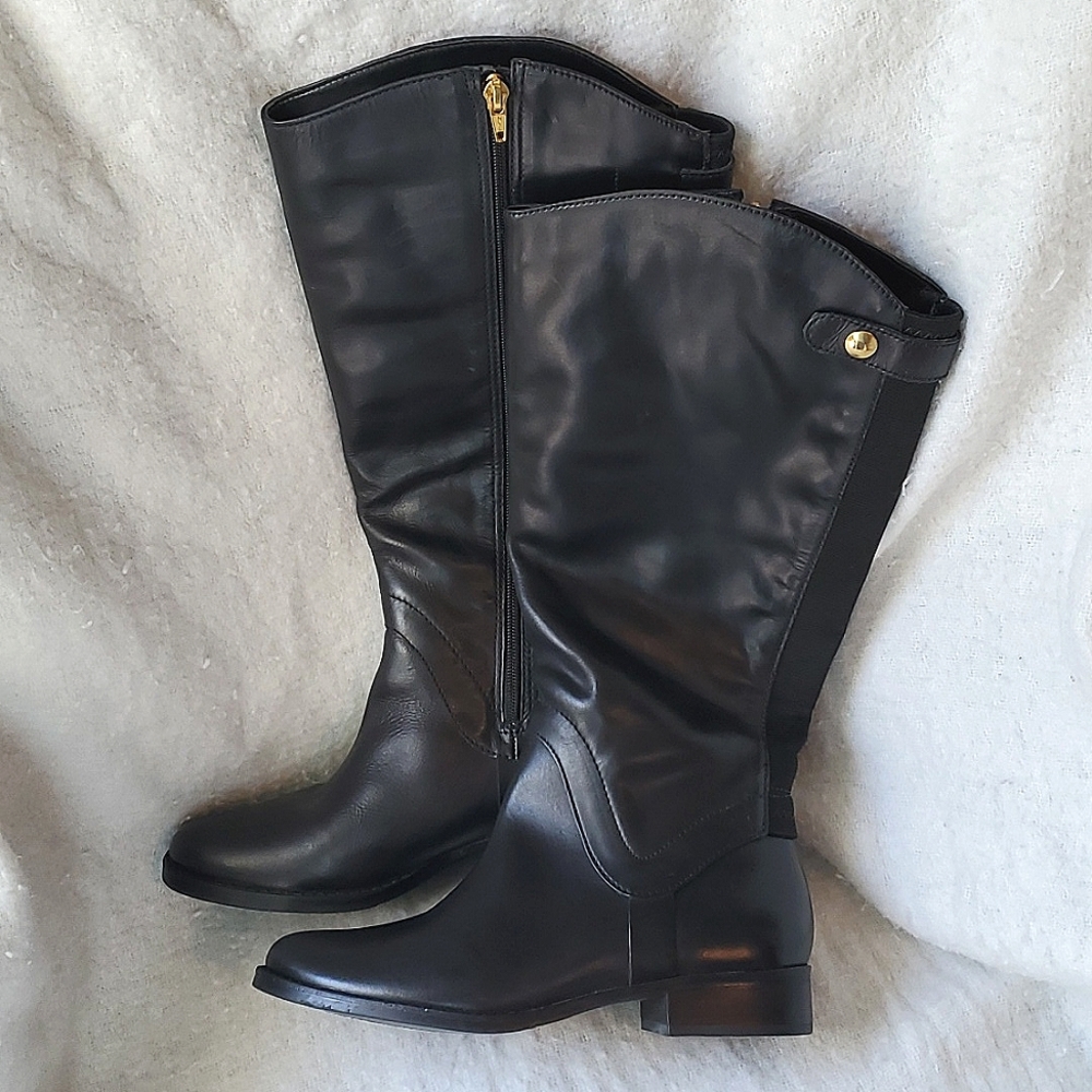 Tall Black Leather Boots